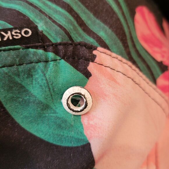 Osklen Surfing Men's Board Shorts Floral Swim Trunks Size 30 Tropical Pink Black - Picture 7 of 9